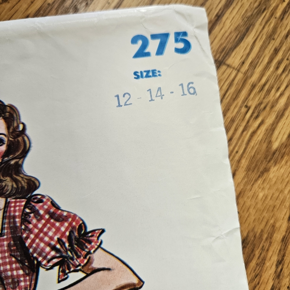 Authentic Patterns Inc. Square Dance Pattern Sizes 12, 14, 16. Partially Cut. - Picture 2 of 14